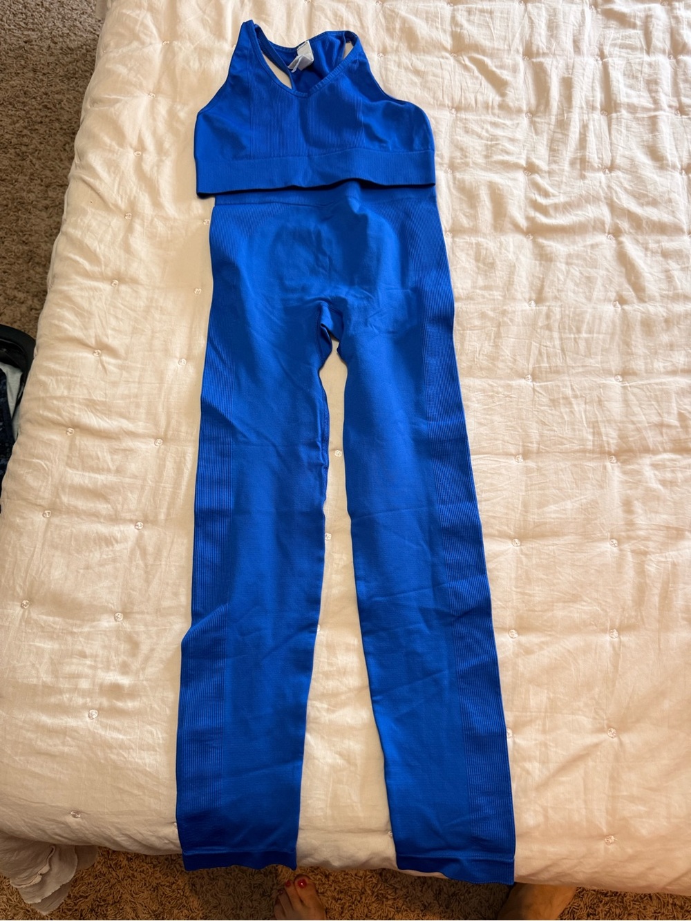 💙Old Navy Blue Girls Active Leggings & Racerback Crop Set💙